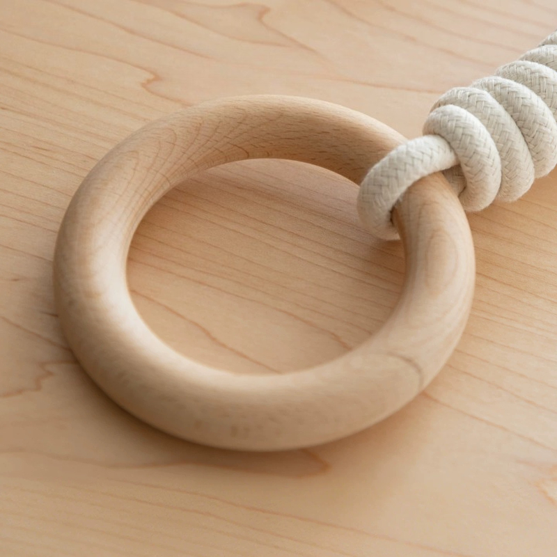 Gymnastic Ring Wood - Pierścienie do zawieszenia łóżka, akcesoria z